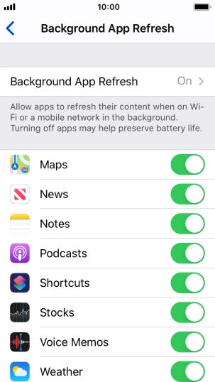 Press Background App Refresh.