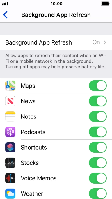 Press Background App Refresh.