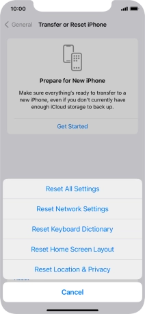 Press Reset Network Settings.