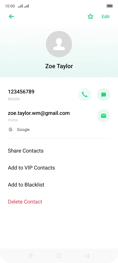 Press the call icon next to the required number.