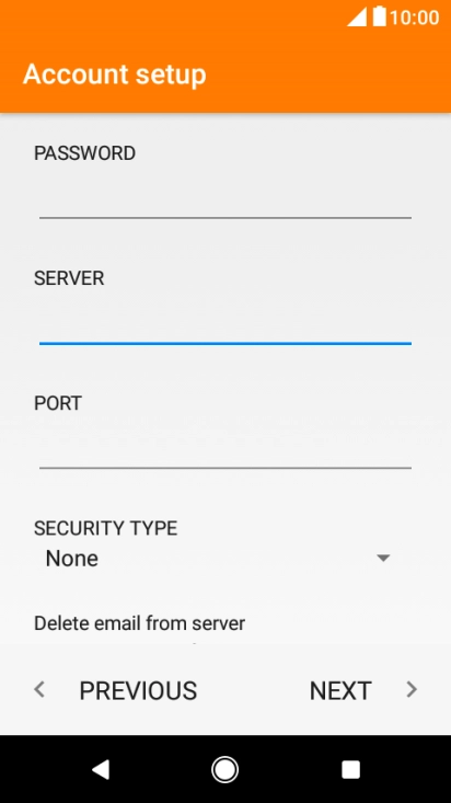 Press the field below 