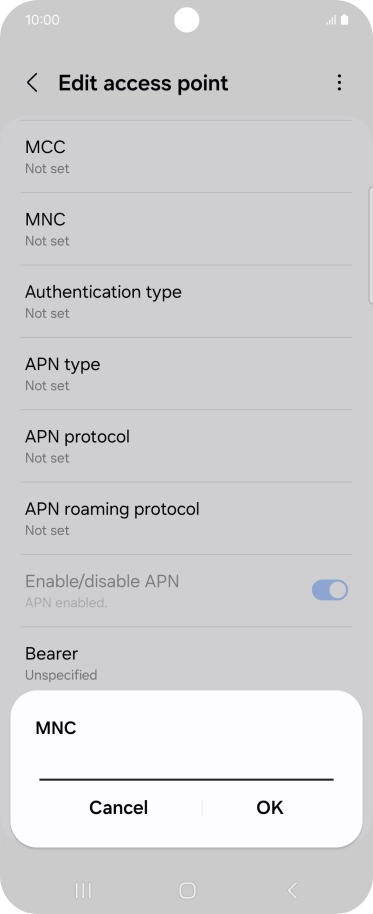 Key in 03 and press OK.