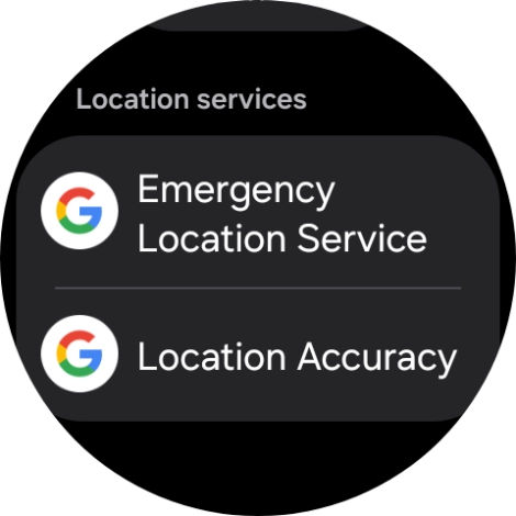 Press Emergency Location Service.