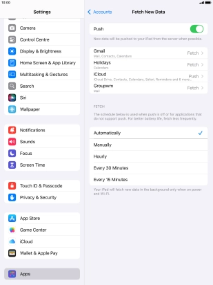 Press the indicator next to 