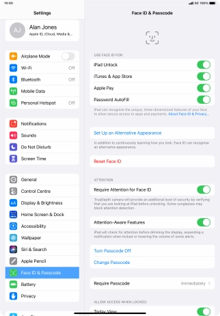 Press the indicator next to 
