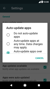Press Do not auto-update apps to turn off the function.
