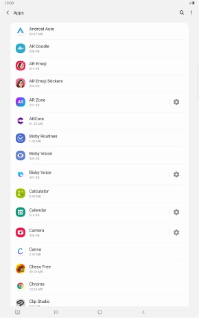 Press the required app.