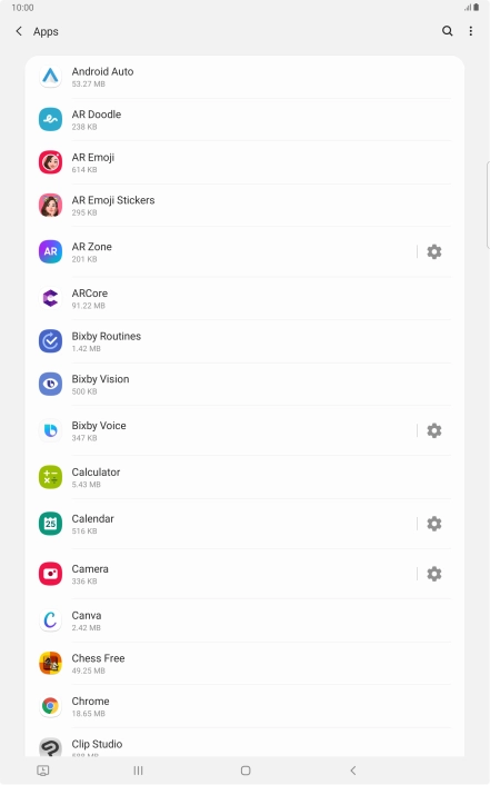Press the required app.