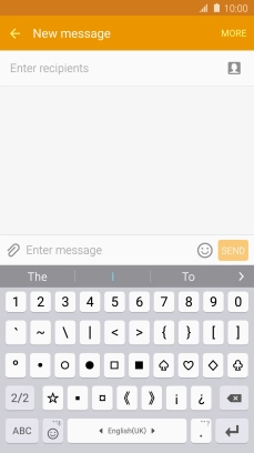 Press ABC to return to text input.