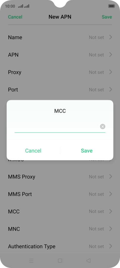 Key in 505 and press Save.