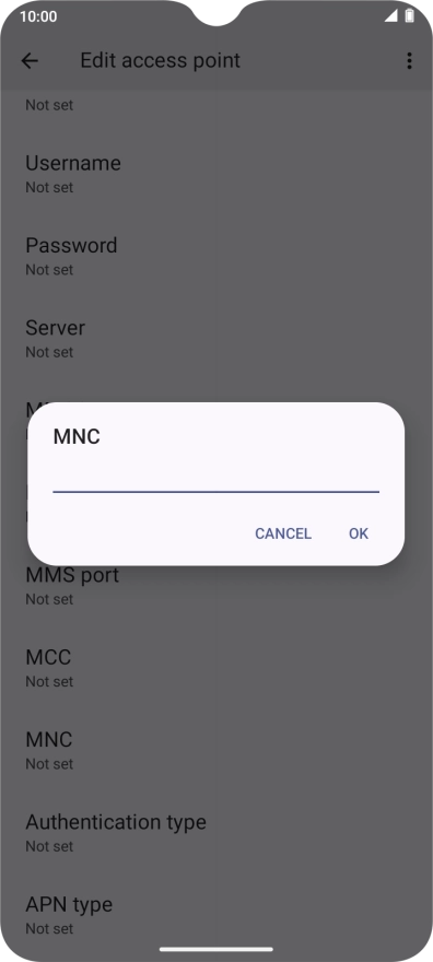 Key in 03 and press OK.