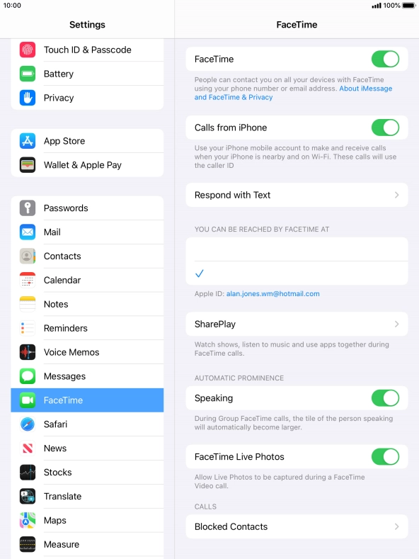 Press the indicator next to 
