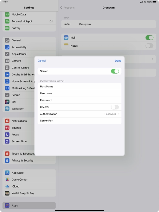 Press the indicator next to 