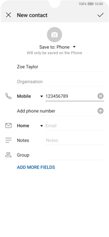 Press the confirm icon.