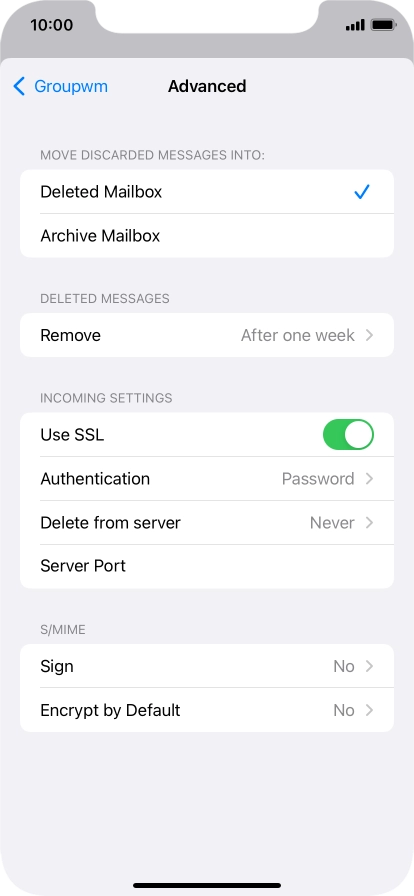 Press the indicator next to 