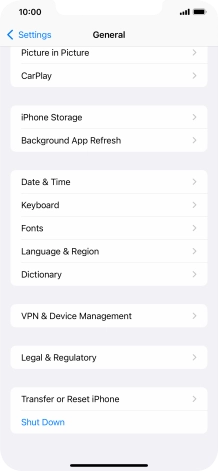 Press Transfer or Reset iPhone.