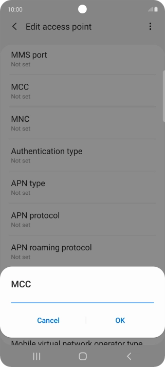 Key in 505 and press OK.