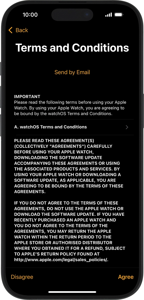 On your phone: Press Agree.