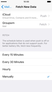 If you turn off the function, press the required setting.