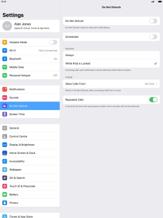Press the indicator next to 