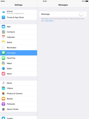 Press the indicator next to 