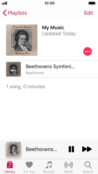 Press the song title.