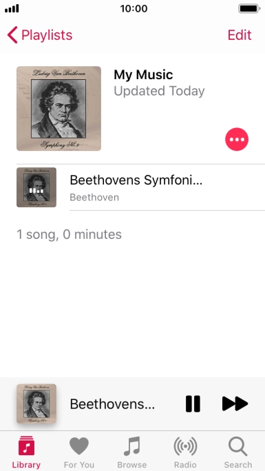 Press the song title.