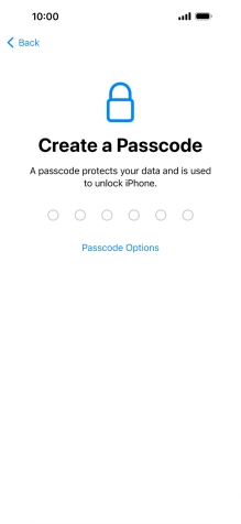 Press Passcode Options.