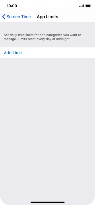 Press Add Limit.