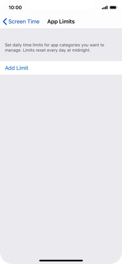 Press Add Limit.