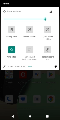 Press the low power mode icon to turn on the function.