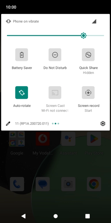 Press the low power mode icon to turn on the function.