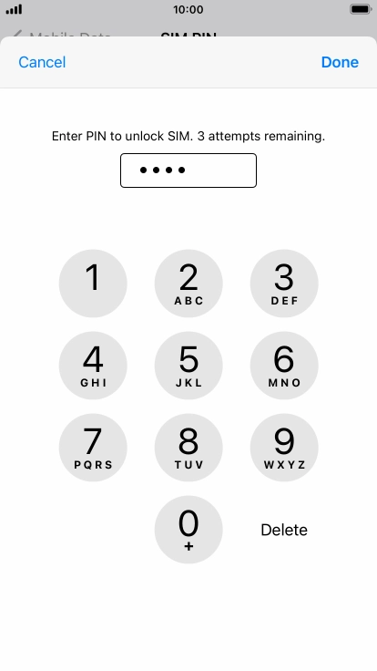 Key in your PIN and press Done.