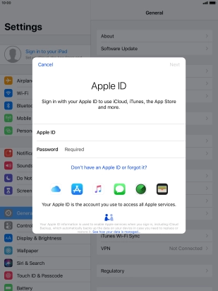 Press the field next to 