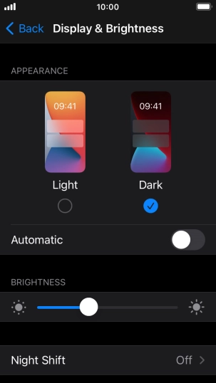 Press the indicator next to 