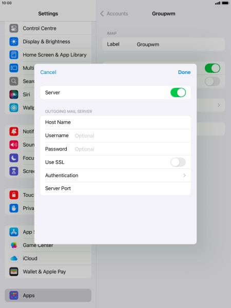 Press the indicator next to 