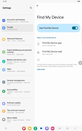Press the Home key to return to the home screen.