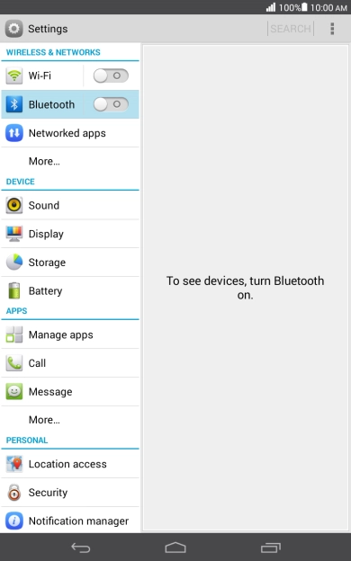 Press the indicator next to 