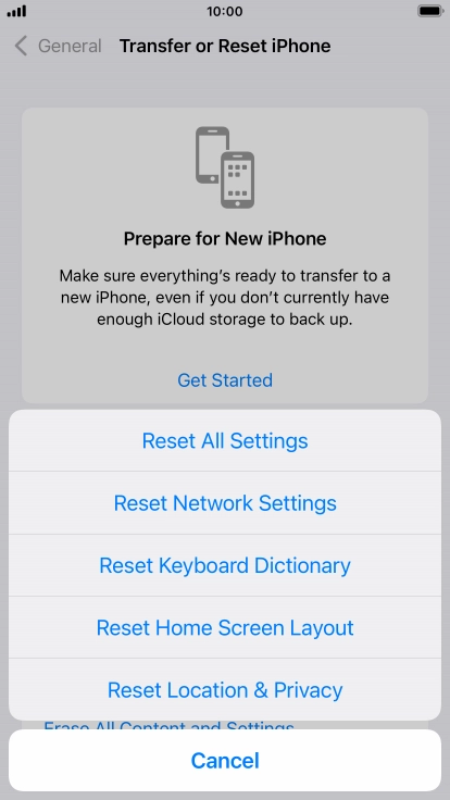 Press Reset All Settings.