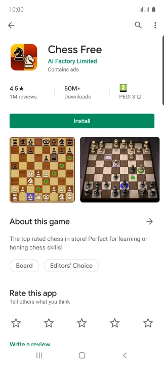 Press Install and follow the instructions on the screen to install the app.