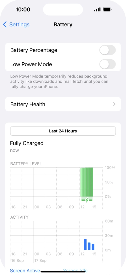 Press the indicator next to 