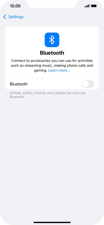 Press the indicator next to 