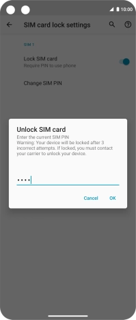 Key in your PIN and press OK.