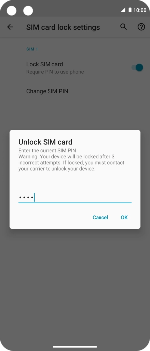 Key in your PIN and press OK.