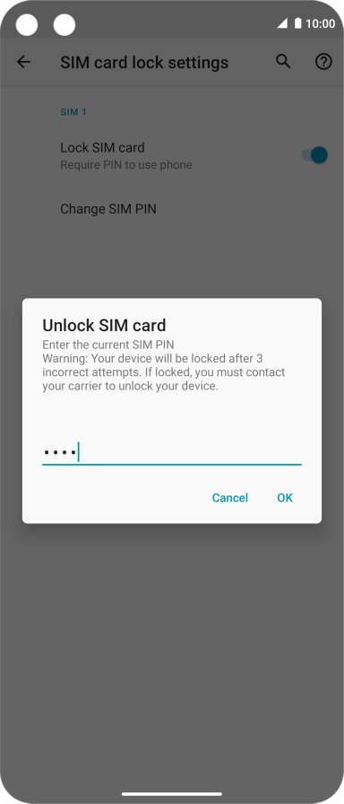 Key in your PIN and press OK.