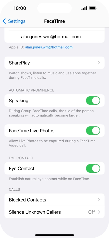 Press Blocked Contacts.