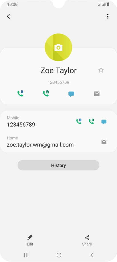 Press the call icon.