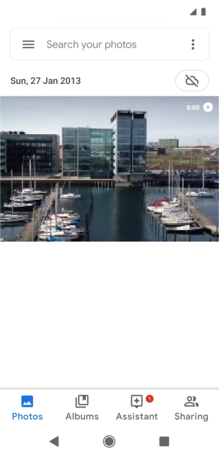 Press Albums and go to the required folder.