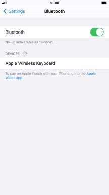 Press the required Bluetooth device and follow the instructions on the screen to pair the device with your phone.