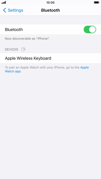 Press the required Bluetooth device and follow the instructions on the screen to pair the device with your phone.